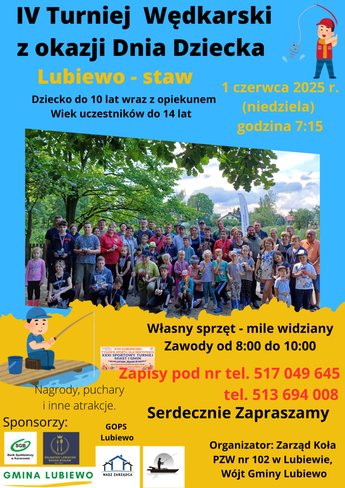 IV TURNIEJ WĘDKARSKI Z OKAZJI DNIA DZIECKA