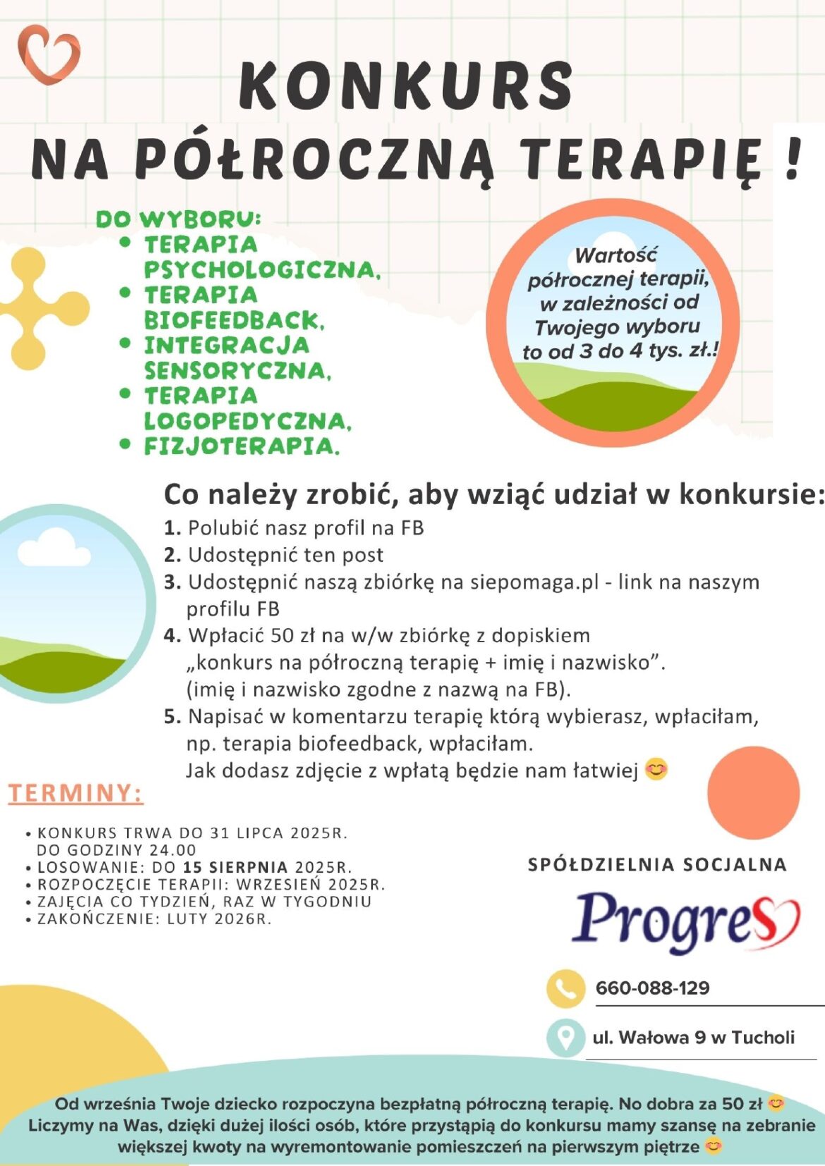 Konkurs na półroczną terapię!