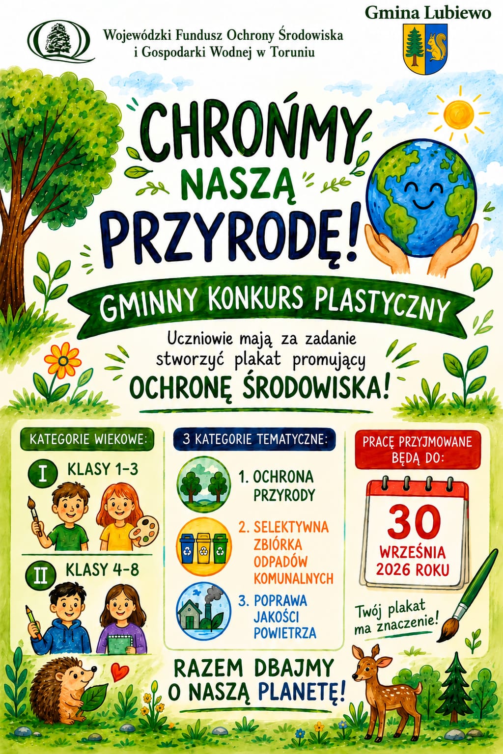 Gminny Konkurs plastyczny „Chrońmy naszą przyrodę”